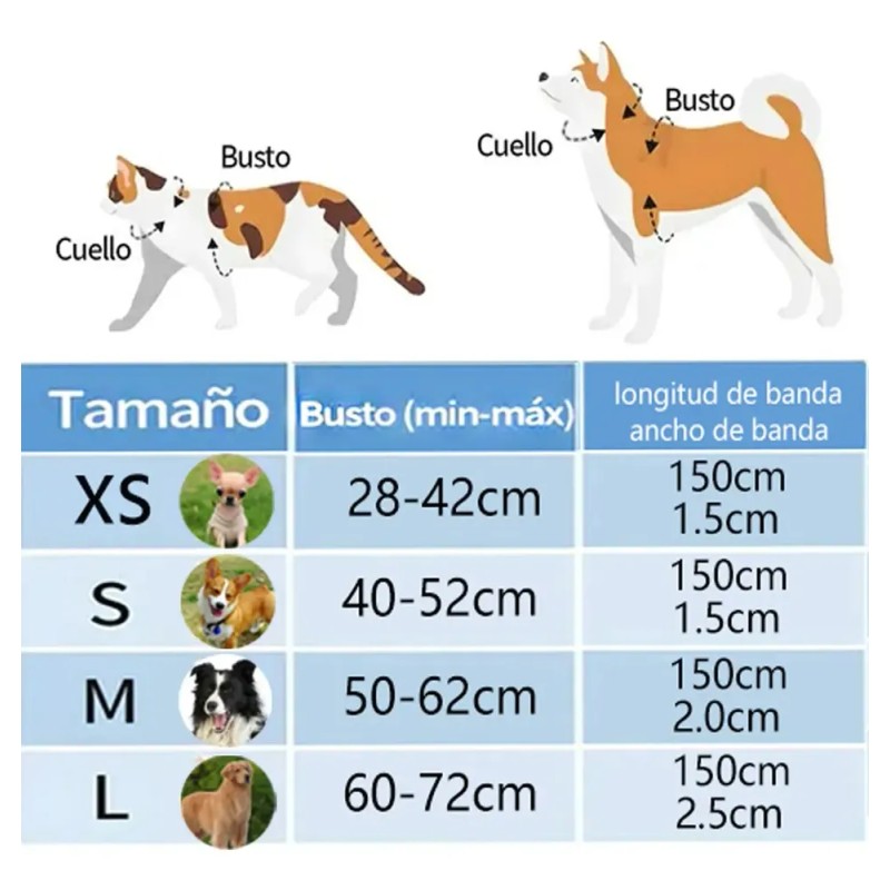 Arnés Pechera con Correa y Bandas Reflectantes para Perro Talla