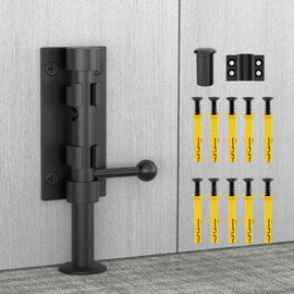 Mixizigoz 6.3 Inch Barrel Bolt Latch, Reinforced Slide Bolt Gate Latch, 304 Stainless Steel Door Latch Lock for Barn, Garden, Shed - 14 mm Bolt with Padlock Hole (Black-1pc 6.3 Inch)