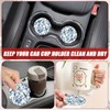 Blue Bird Floral Car Coasters for Cup Holders, Absorbent Ceramic