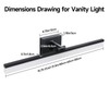 Velumina Modern Bathroom Mirror Light 24W Dimmable 5CCT Mirror Cabinet