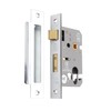 Infinity Decor Fire Rated Nickel Plated Euro Profile Mortice Sash