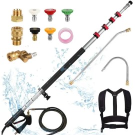"24FT Telescopic Gun High Pressure Cleaner"Color: as picture Color