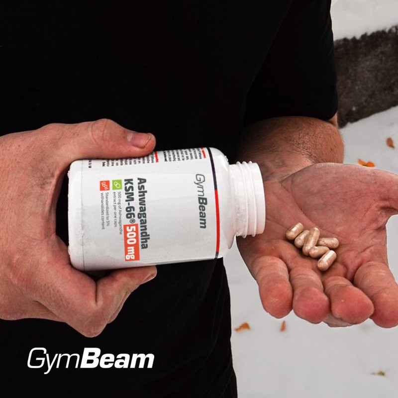 GymBeam Ashwagandha KSM-66 Capsules - Effective Plant Extract, Indian Ginseng,