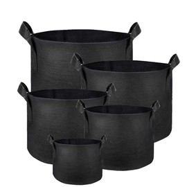 SunStream 5-Pack 2 Gallons (8L) Heavy Duty Thickened Nonwoven Fabric Pots Grow Bags with Handles