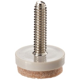 Shepherd Hardware 9908 1-Inch Felt Gard Threaded Stem Furniture Glides, 1/4-Inch Stem Diameter, 4-Pack