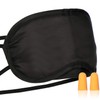 com-four® 3 Piece Travel Set - Inflatable Neck Pillow, Eye