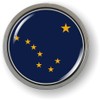 Alaska State Flag 3D Domed CAR Emblem Badge Sticker Chrome