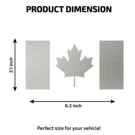 GRITKULTURE Canadian Flag Decal Stickers 2 Pack for Cars, Trucks, Windows, Laptops 6.3 inch X 3 inch Tactical, Jeep (Reflective Silver)