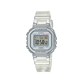 Casio LA20WH Series | Women's Digital Watch | Clear | Water Resistant | LED Light | Auto Calendar | Date Display | 1/100 SEC Stopwatch | Regular Time Keeping (HR, Min, SEC, PM, Date, Day) | 5 Yr Batt