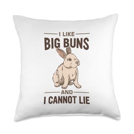 Rabbit Lover Design with Flemish Giant Throw Pillow