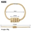 BEL AVENIR Magnetic Curtain Tiebacks, Decorative Drapery Holdbacks Modern Woven
