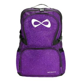 Nfinity Sparkle Backpack for Cheerleaders – Glitter Finish, Lightweight and Durable, with Ample Storage and Adjustable Straps