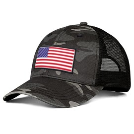 American Flag Camo Baseball Trucker Hat, Camo Hat for Men,Father's Day Christmas Birthday Gifts for Dad Papa from Daughter Son