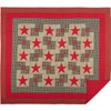 VHC Brands Forreston Ninepatch King 95x105 Quilt, Red