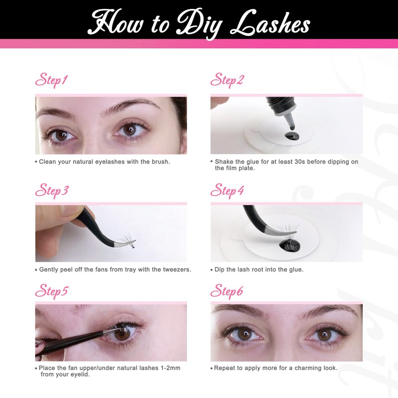 Beauty7 - 3 Packs of 10D Eyelash Clusters Volume Lashes