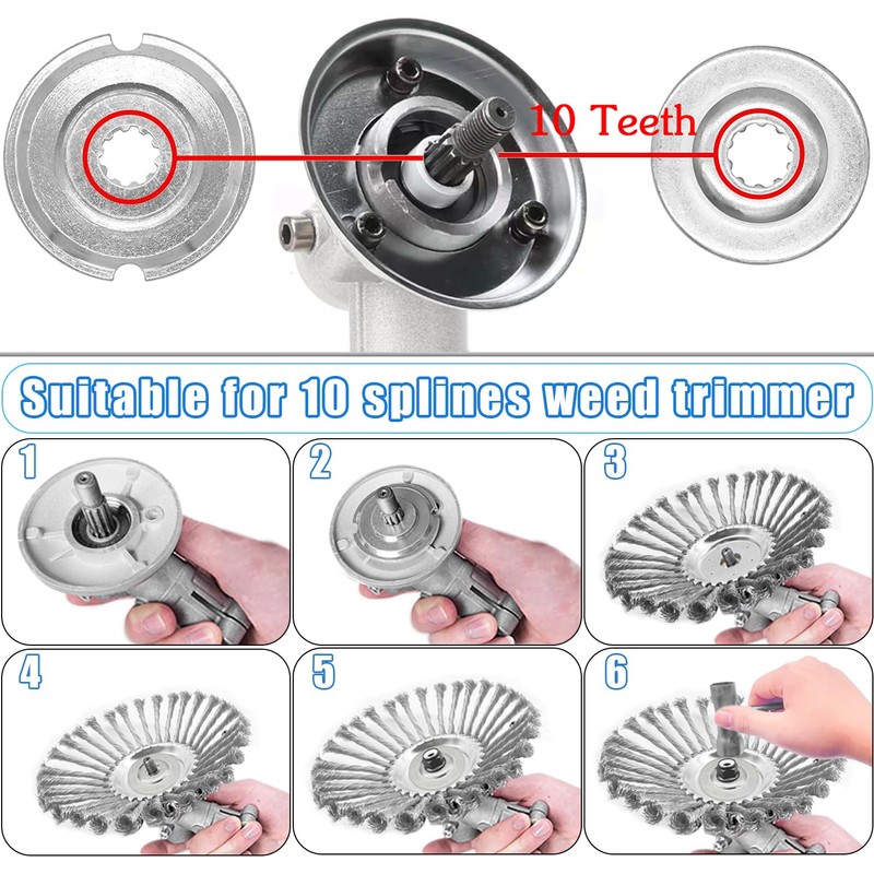 6 Inch Unbreakable Wired Trimmer Blade, Steel Wire Cutter Trimmer