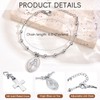Women's Silver Virgin Mary Bracelets - Silver Rosary Bead Cross