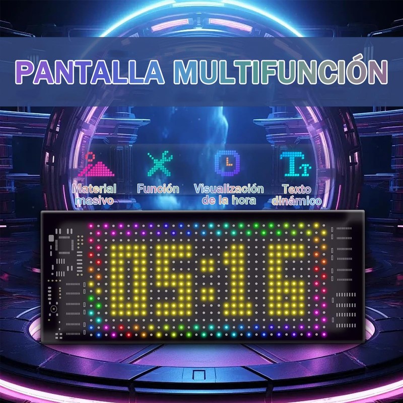 Ojos Led Para Carro,Pantalla Led Flexible Para Auto,Visualización LED Programable,Texto