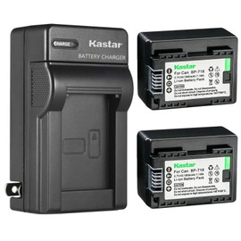 Kastar 2 Pack BP-718 BP718 Battery and AC Wall Charger Compatible with Canon HFR400, VIXIA HF R500 HFR500, VIXIA HF R600 HFR600, VIXIA HF R700 HFR700, VIXIA HF R800 HFR800 Cameras