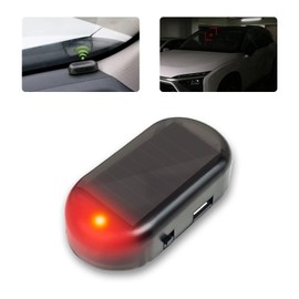 Toulifly Solar Power Car Alarm LED Light, Red, Remote Control, Anti-Theft Device for Car Security System