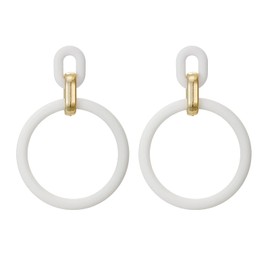 SIXDUTON Neon Earrings Women's Colourful Large Hoop Earrings Vintage 80s Earrings Women 90s Accessories Acrylic Round Earrings Fashion Jewellery Costume Carnival Theme Party, Acrylic, No Gemstone