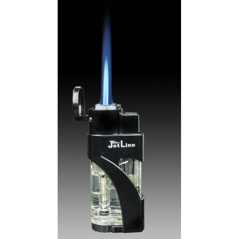 Jetline Phantom Single Jet Flame Cigar Lighter - Black