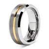 100S JEWELRY Tungsten Rings for Men Two Tone Silver Wedding