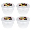 1/2 Pint Pudding Basin and Lid Pack of 4 Plastic