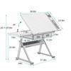 DlandHome Adjustable Drafting Table Craft Table Drawing Desk Hobby Table