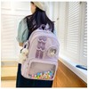 TomnuK Kawaii Backpack with Kawaii Bear Pandent (Purple)