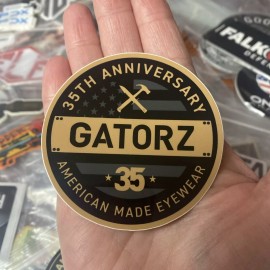 Gatorz NEW 2025 SHOT SHOW Gatorz 35 American Made Eyewear Firearms Decal Sticker Guns