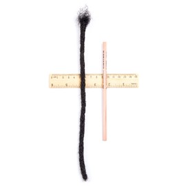 Originea 0.6cm 8-18inch Dreadlock Extensions Made From Human Hair Handmade Permanent Loc Extensions For Women and Men Natura Black 14 inch 60 strands