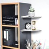 Fockety 2 Pcs Corner Shelf Wall Mount, Acrylic Quarter Round