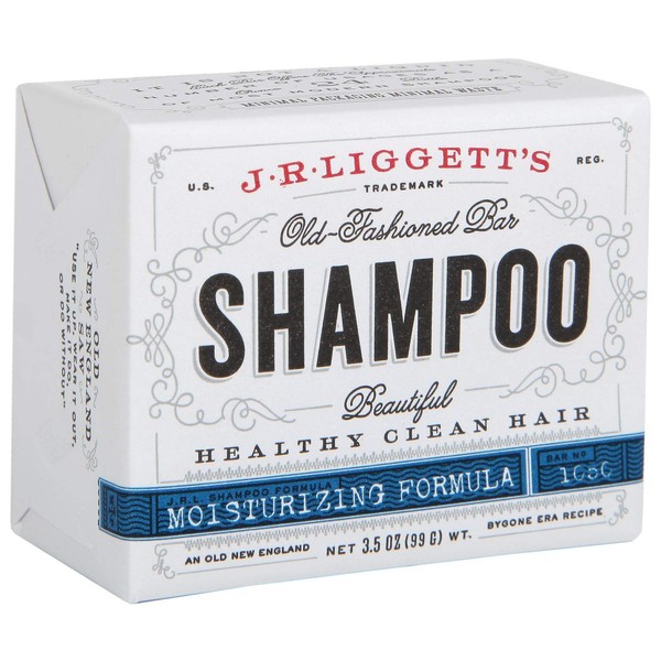 J·R·LIGGETT'S All-Natural Shampoo Bar, Moisturizing Formula - Supports Strong and Healthy Hair - Nourish Follicles with Antioxidants and Vitamins - Detergent and Sulfate-Free, One 3.5 Ounce Bar