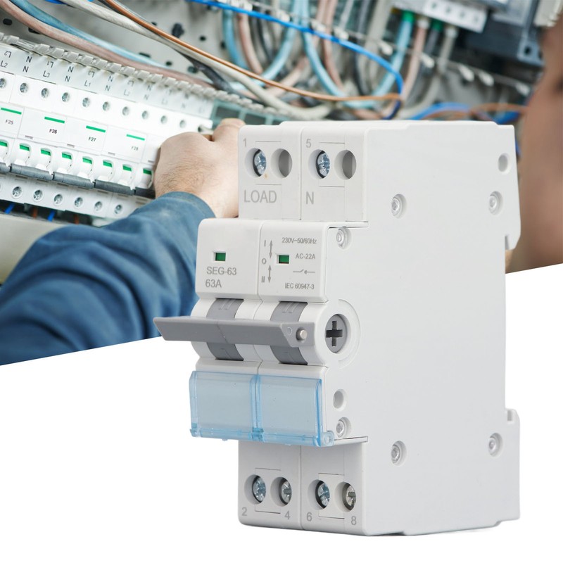 DC Isolator Switch 230V 63A 2P Dual Power Disconnect Switch