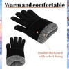GSrenyu Mens Winter Gloves, Warm Knitted Gloves with Touchscreen, Soft