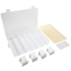 Embroidery Floss Cross Stitch Organizer Box Set,120Pcs White Plastic Floss