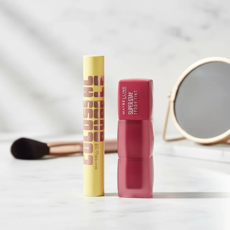 Kit Maybelline: Máscara Colossal Very Black 9.7ml + Tinta De