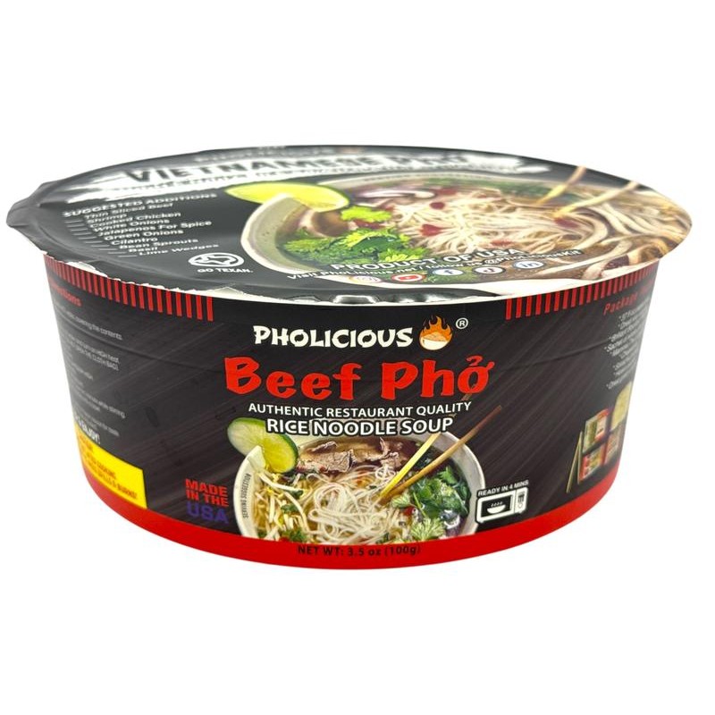 Instant BEEF Pho - PhoLicious Brand - Vietnamese Rice Noodle