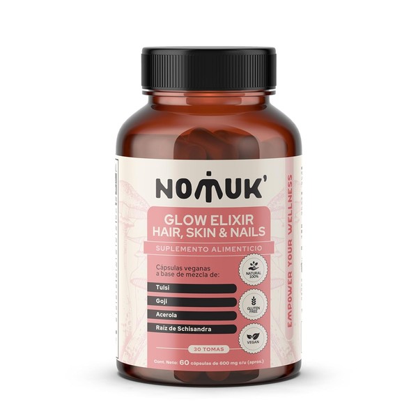 NOMUK Glow Elixir Suplementos Alimenticios Antioxidantes Mujer para el Cuidado