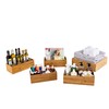 Seville Classics Bamboo Wood Storage Bins Organizer Boxes for Kitchen