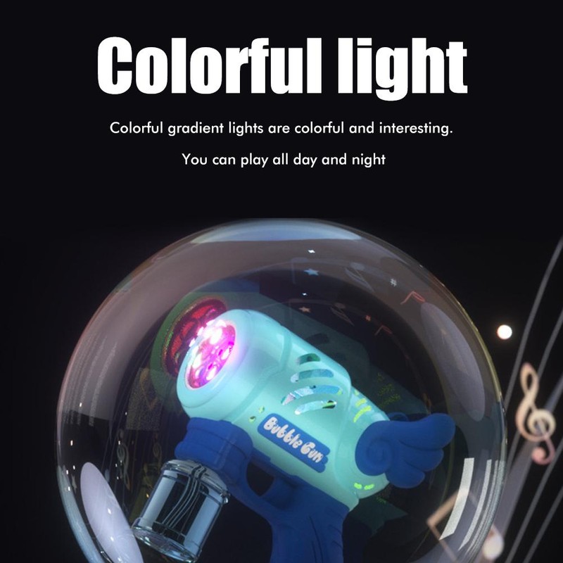 5 Hole Bubble Machine Electric Bubble Machine Light Music Soap