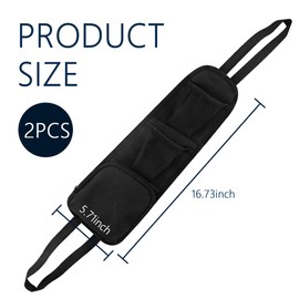 Figpade 2PCS Car Seat Organizer with 3 Car Net Pocket,Multi-Purpose Backseat Car Organizer Side Hanging Bag for Storage Coins,Phones,Glasses,Universal Car Front Seat Organizer Car Accessories (2PCS)