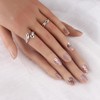 Handmade Nail Tips, French Nails, Set of 10, Bowknot Dots,