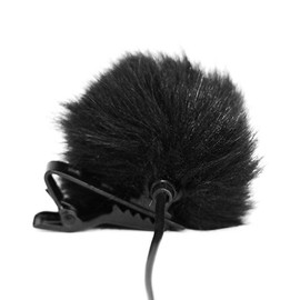 Microphone Windscreen 2 Pieces Black Microphone Windshield 1 cm Lavalier Microphone Furry Wind Filter Fur Wind Protection