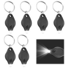 6Pcs Mini LED Flashlight Keychain, Portable LED Key Ring Torches Ultra Bright Key Ring Light Torch with Hook Super Bright Light Up Keyrings for Kids Adults Small Flashlight for Outdoor Emergency