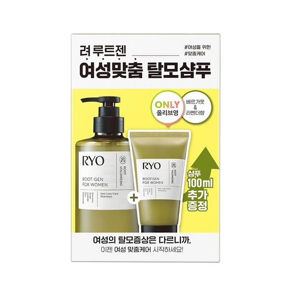 Ryo Root:Gen For Women Hair Loss Care Shampoo 353mL Special Set (+100mL) Choose 1 out - Shampoo 353mL Special Set