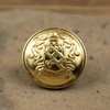 NUOBESTY 50pcs Metal Button Set Golden Brass Round Buttons for