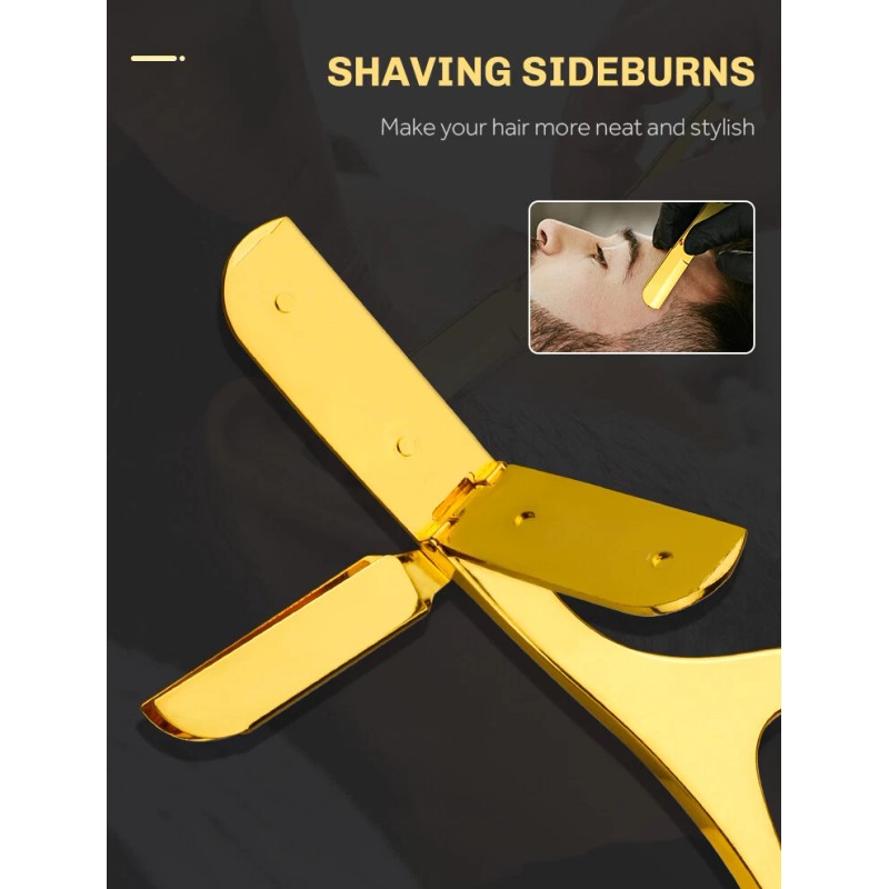 Giovanni Back Katana Straight Barber Razor - Silver