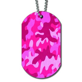 Camouflage Pink - Dog Tag Necklace